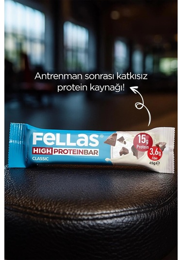Fellas Yüksek Protein Bar - Klasik Sade 45g 3 Adet