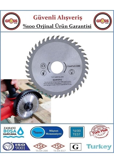 Ahşap Sunta Kesme Testeresi Elmaslı 115mm