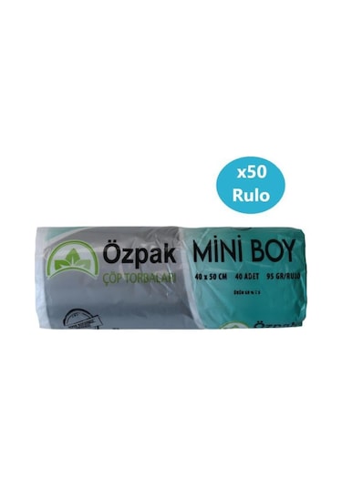 Özpak Mini Boy Çöp Torbası 50 Adet Beyaz 40 x 50 CM