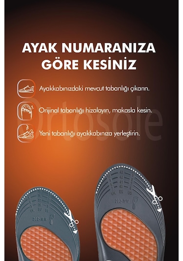 Ortosole Ağır İşler için Ekstra Destek Giderici Tabanlık