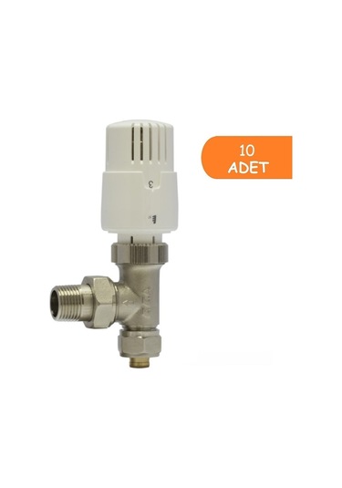 10 Adet Eca Trv4 Termostatik Köşe Radyatör Valfi Pex Köşe 602120780