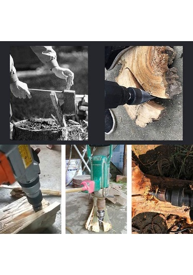 Fosenze Ahşap Bölme Matkap Ucu, Yüksek Karbon Çelik, Çelik Kiriş, Çekiç Matkap Uyumlu, 3 Farklı Uç Kare,daire,heksagonal