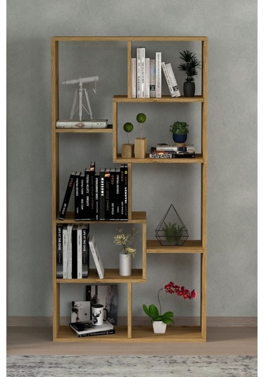 Zebra Dekoratif Kitaplık Çam Çam