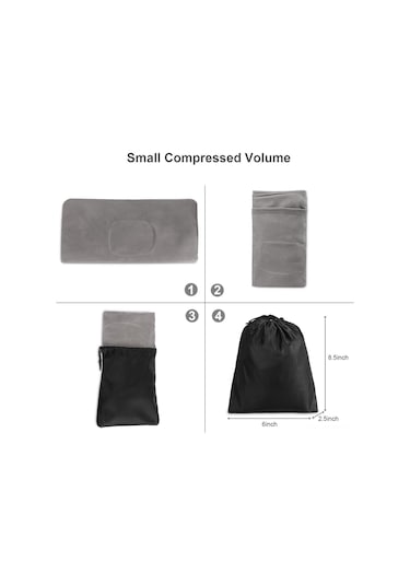 Suofeng Şişme Seyahat Yastığı - Çocuklar İçin Ayarlanabilir Bacak Desteği, Uçak Ve Araba Yolculuklarında Rahatlık Sunar Koyu Gri