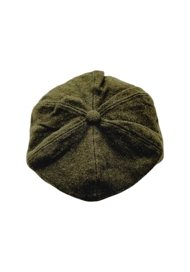 Uniquetrenders Kadın Arkadan Lastikli Kışlık Baretta Şapka Haki Yeşil