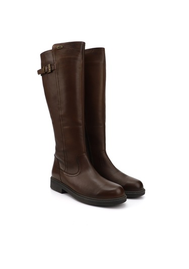 Gönderir Kadın Kahve Antik Fermuarlı Kauçuk Taban Hakiki Deri Çizme Gkzc13444570 Kahverengi