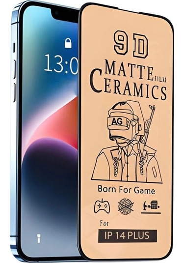 İphone 13 Uyumlu Mat Seramik Nano Kırılmaz Ekran Koruyucu - Anti Static - Parmak İzi Bırakmaz