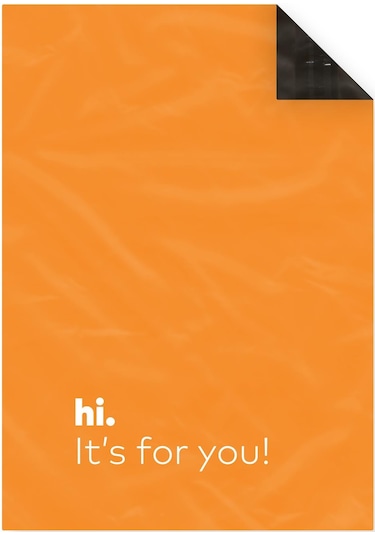 Cepsiz Turuncu Kargo Poşeti 30x37+5 Cm - 100 Adet