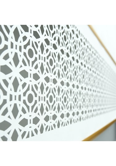 Lazer Kesim Stor Perde - Gold Lama Detaylı 001