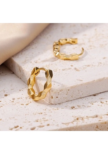 Flybuy Zarif Yuvarlak Vintage Paslanmaz Lüks Küpe Küpe Kızlar Kadın İçin Halka E3120g-4 Cm-gümüş Çelik 1.50 Mc Gümüş