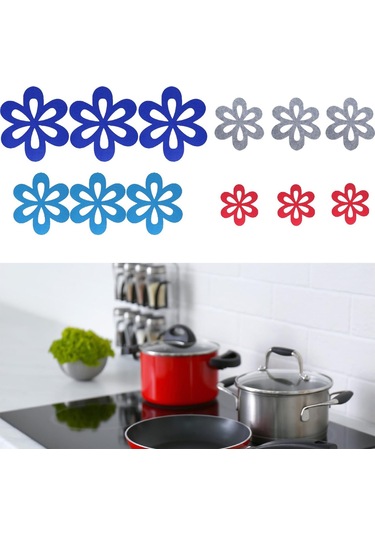 Homyl 12 Parça Placemats Yalıtımlı Pot Tutucular Bardak Çok Renkli