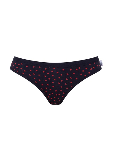 U.s Polo Assn. 66425 Kadın Pamuklu 3'lü Slip Külot-lacivert&kırmızı&lacivert Çok Renkli