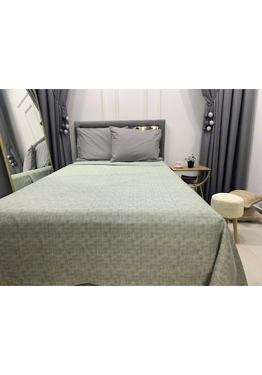 Nivemeshome Yeşil 160x230 Tek Pike Örtüsü Tek Kişilik Yeşil