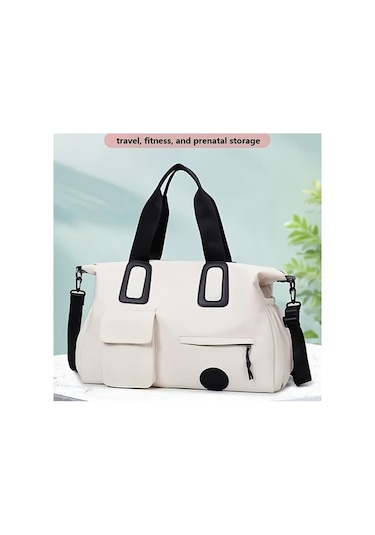 Sandwich Motion003 Kahverengi Renk, Kadın Erkek Uygun, Şık Seyahat Çantası, Çok Fonksiyonlu, Büyük Kapasiteli, İç Dış Cepli, Kahverengi