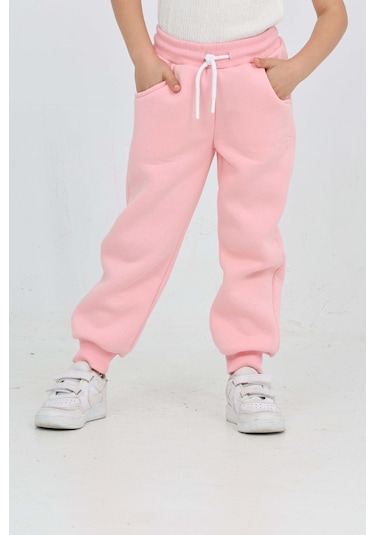 Toontoy Kız Çocuk Fiyonk Nakışlı Eşofman Alt Pembe