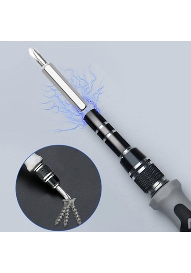 115 Parça Manyetik Tornavida Seti Profesyonel Onarım Kiti, Laptop, Telefon, Saat Tamiri İçin