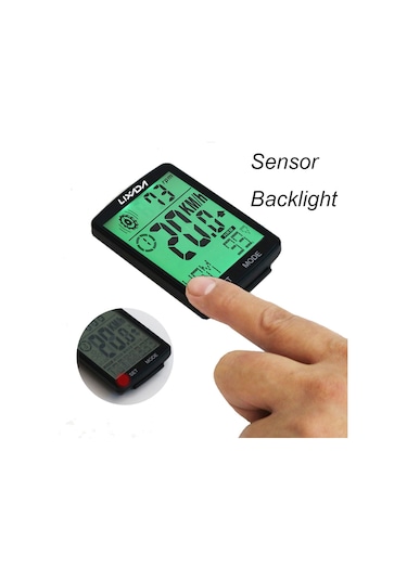 Lıxada 2.8 İnç Bisiklet Kablosuz Bilgisayar Beyaz Kabuk Yeşil Işık Beyaz