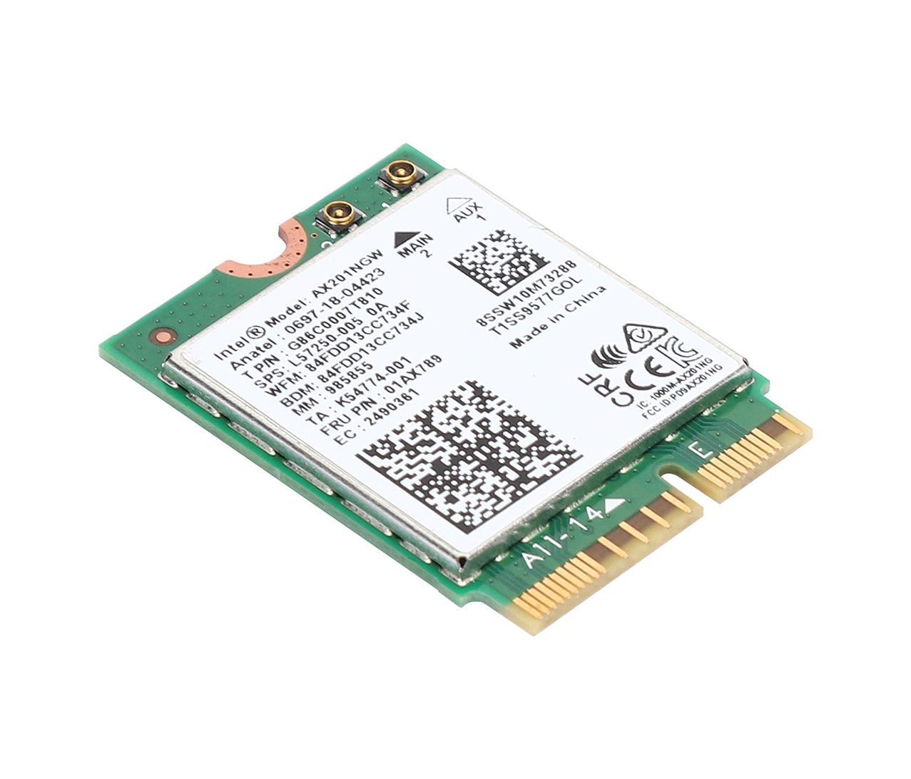 Xiyyadms Ax201ngw M.2 Cnvio2 Wifi6 Ağ Kartı, 2.4gbps 5ghz 160mhz , 574mbps 2.4ghz , Bluetooth 5.0, Mu-mımo, Sadece Windows 10 X64