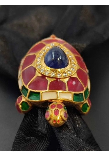 925 Ayar Gümüş Mine İşlem Yüzük 247 Altın