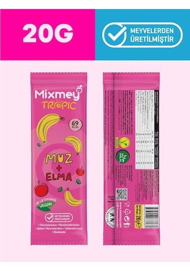 Mega Karışık Meyve Bar Paketi 50 Adet Sağlıklı Atıştırmalıklar Vegan, Glutensiz 20gr X 50 Adet