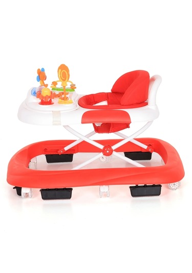 Duux Plano Oyuncaklı Müzikli 3 Kademeli Örümcek Bebek Yürüteci Kırmızı