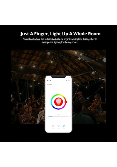 Folinda Sonoff B05-b-a60 Akıllı Led Ampulü, Wifi İle Uzak Kontrol, Zamanlama, Renkli Işık, Parlaklık Ayarlı, Alexa & Google Home Desteği, E27, 12w