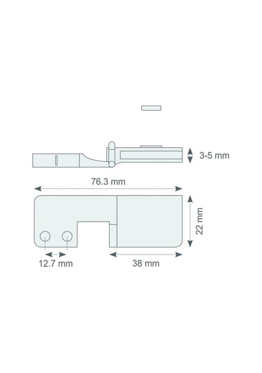 Canex Cam Menteşe Çıt Çıt 22 Mm