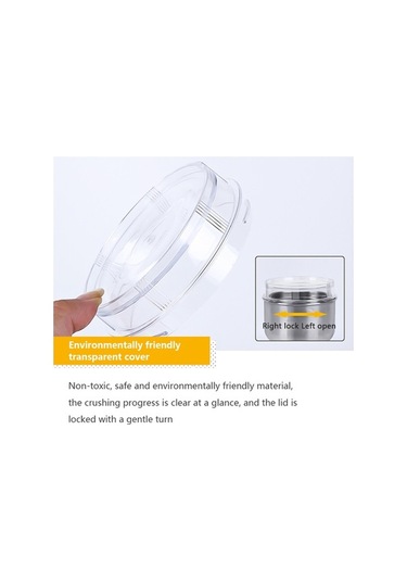 Novahub Paslanmaz Çelik Kuru Gıda Öğütücü - 150w, 50-400ml, 220v/110v Gümüş