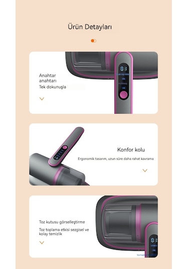 Aurora Yatak Vakuum Temizleyici Mite Çıkarıcıvakuum Temizleyici Uv Sterilizasyonu