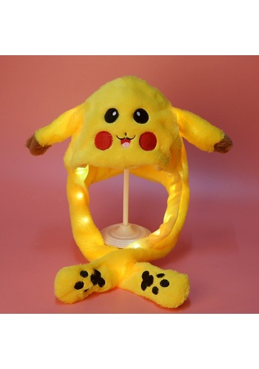 Led Işıklı Yumuşak Sıcak Tavşan Şapkası, Zıplama Şapkası - Perfe Diğer