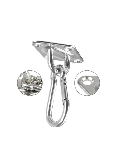 Novahub 2 Adet 8mm 316 Paslanmaz Çelik Tavan Kancası 2x Salıncak Askısı, Ağır Hizmet Kalitesi Çok Renkli