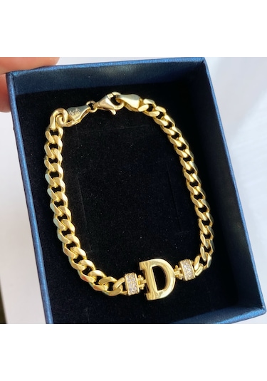Simurg Jewellery Gümüş D Harfli Bileklik