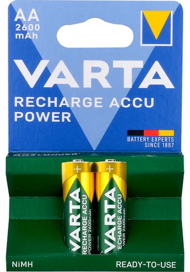 Varta 2600 mAh AA Ni-Mh Blister Şarj Edilebilir Pil 2'li