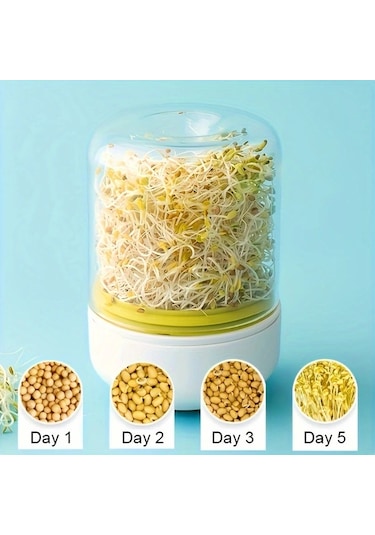 Elmpaly Beyaz Kolay Filizlenme Seti - Havalandırmalı Sağlıklı Filiz Makinesi