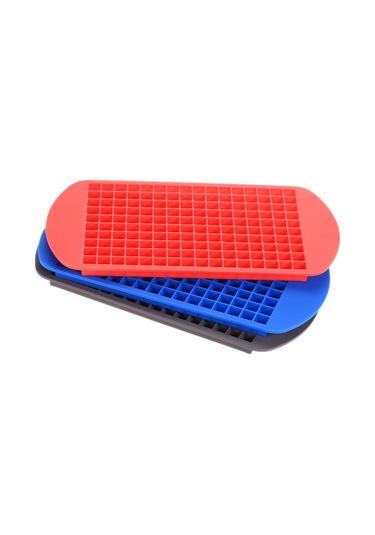 Besthome1 Yemek Kalitesi Silikon Buzluk 160 Kucuk Kareli Hızlı Donma Blender Uyumlu Buz Formu Kahve Rengi Çok Renkli Çok Renkli