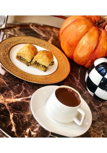 Lucky Art Jaylee 6'Lı Bone Kahve Fincan Takımı