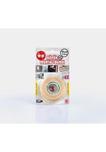 Ve-ge Köpük Montaj Bandı Çift Taraflı Bant
