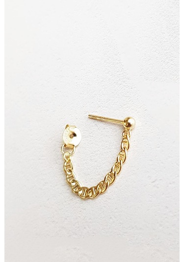 Tekli Ithal Zincir Sade Toplu Gümüş Küpe