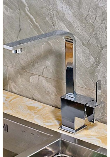 Hms Mix Kuğu Kare Mutfak Eviye Bataryası Sıcak Soğuk Su Çıkışlı