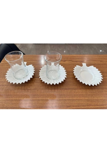 Cooker Ckr3625 Porselen Çay Tabağı 6 Parça Beyaz