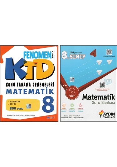Fenomen 8.sınıf Ktd Matematik+ Aydın 3 Adım Matematik Sb 2 Kitap