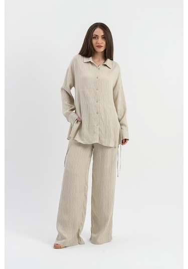 Yandan Bağlamalı Tunik Gömlek - Taş-taş Taş