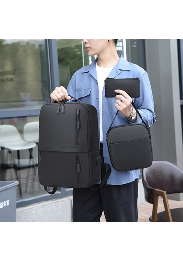 Springsun Erkek İş Çantası Usb Büyük Kapasiteli Dizüstü Bilgisayar Sırt Çantası Erkekler İçin Profesyonel Omuz Çantası Yönetici Dizüstü Bilgisayar Çantası İş Çantası Siyah