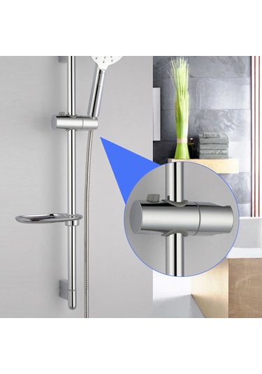 Geeroyoo 25mm Boru Çapı İçin Ayarlanabilir 360 Derece Dönebilen Krom Duş Başlığı Tutucu Diğer