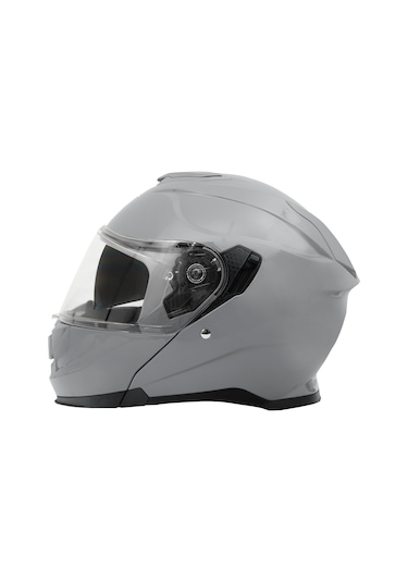 My Helmets Mks002-ng Güneş Vizörlü Şeffaf Çene Açılır Motosiklet Kaskı Gri