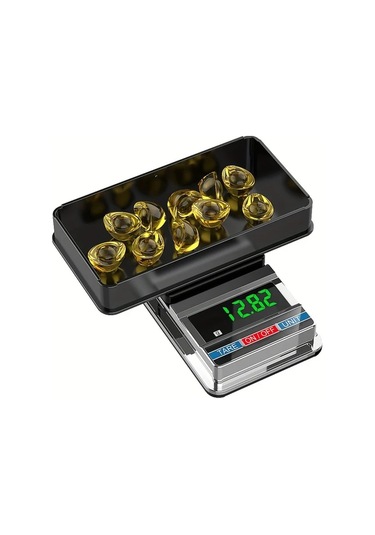 Oldfriend Mini Dijital Cep Terazisi Toz Kılıflı Yeşil Lcd Ekran Gümüş Siyah Mutfak Çay Takı Tartımı Gümüş Ve Siyah Ds-111