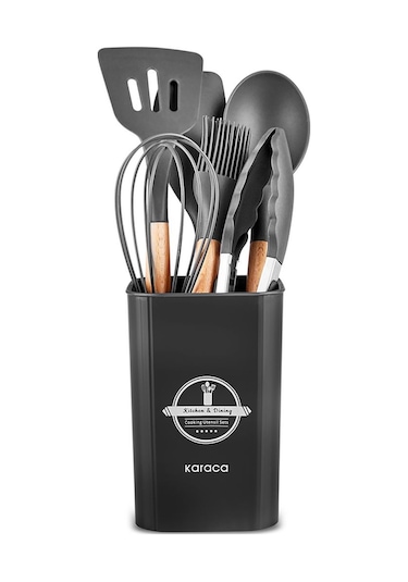 Karaca  Zoey 7 Parça Silikon Servis Seti Antrasit