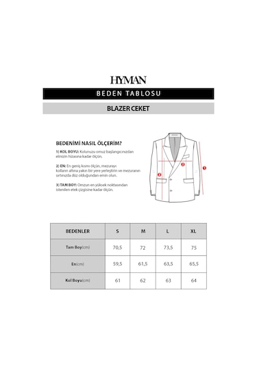 Hyman Erkek Oversize Blazer Ceket Ekru