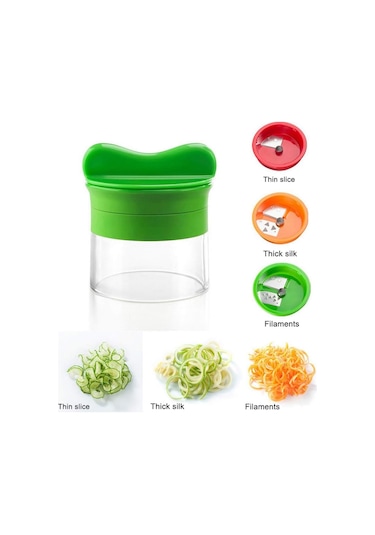 3'ü 1 Arada Sebze Spiral Kesici, Elde Taşınabilir Sebze Doğrayıcı Diğer