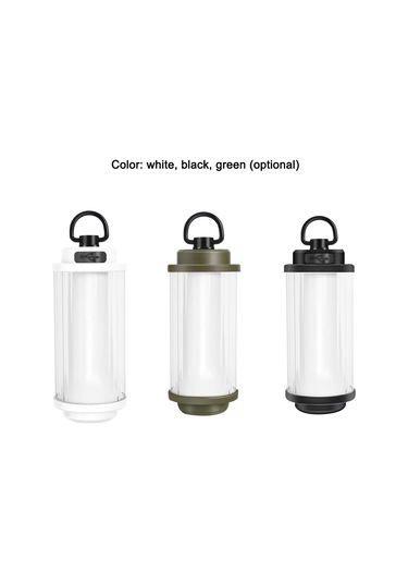 Yuntech01 Taşınabilir Dışarıdaki Aydınlatıcı - Işık Seviyesi Ayarlanabilir Kamp Feneri, Asma Kemerli Acil Işık, Beyaz + D Kanca + Rastgele Sticker Beyaz